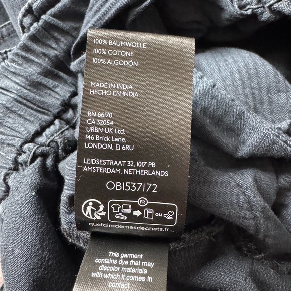 NWOT Free People Tahiti Low Rise Straight Leg Cargo Pants Black Size Small - Picture 8 of 9